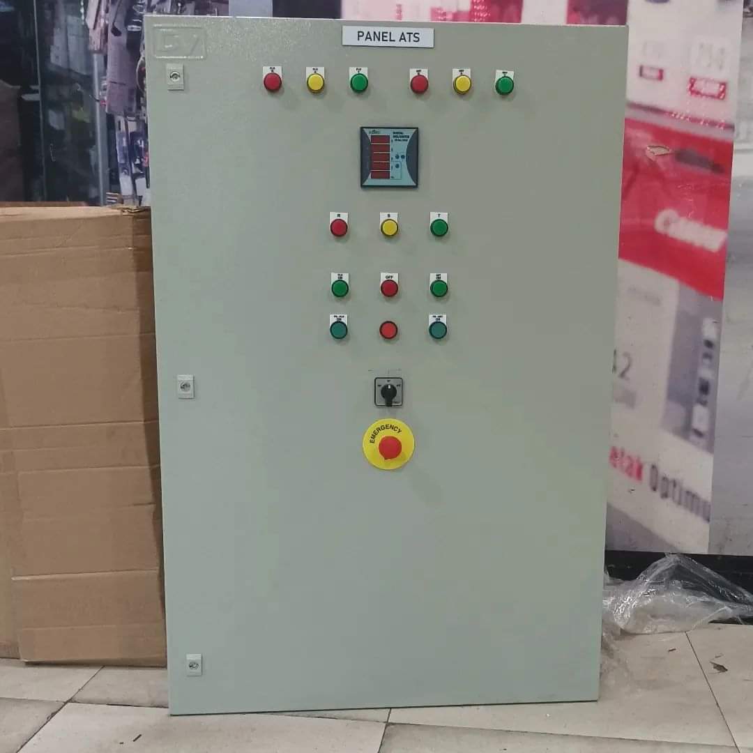 Panel ATS AMF otomatis transfer PLN ke genset — fabrikasi PT TEM untuk gardu induk dan industri