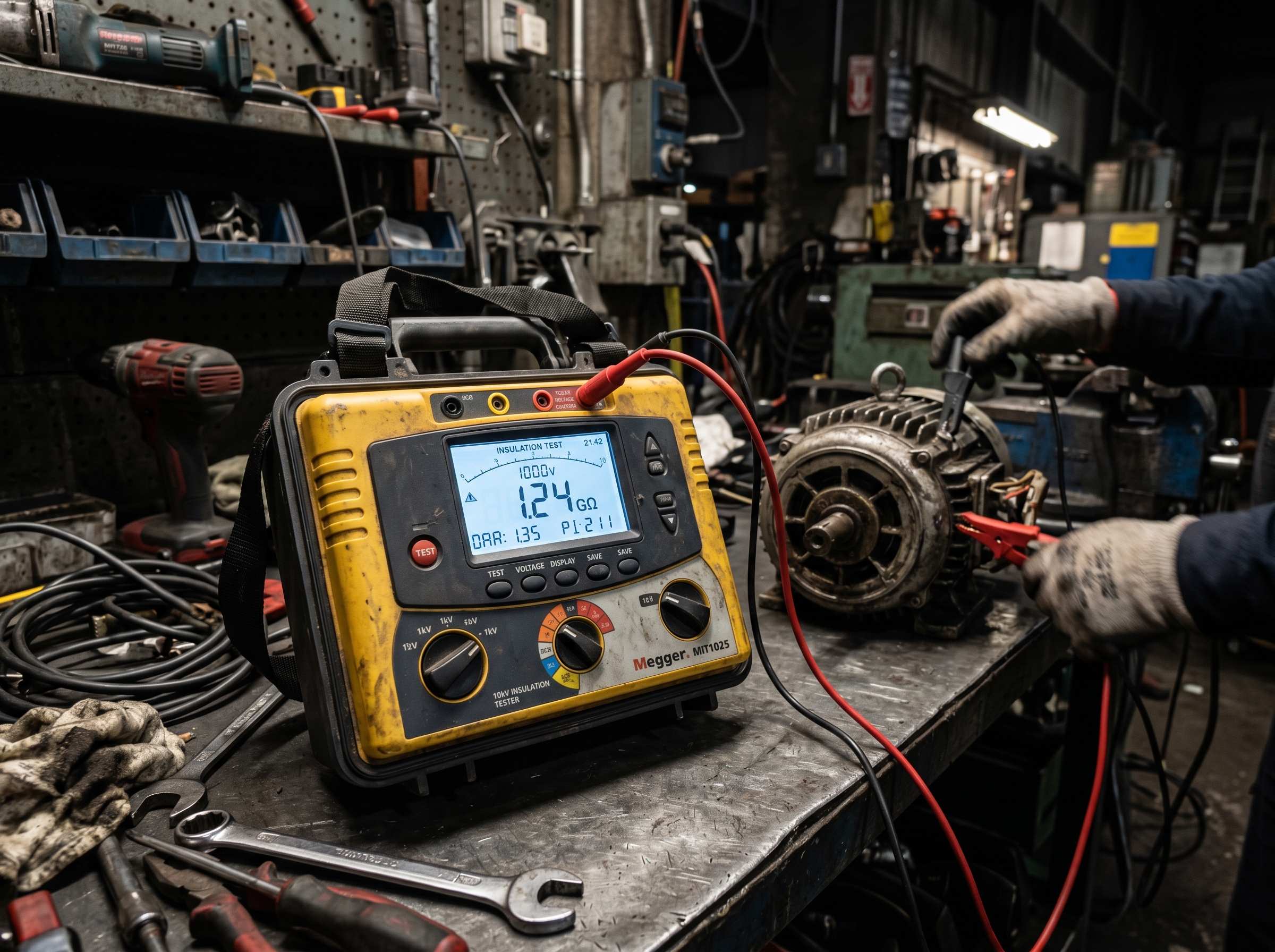 Megger Insulation Tester — Uji Isolasi Kabel, Motor, Trafo — PT Tridaya Elektra Mandiri