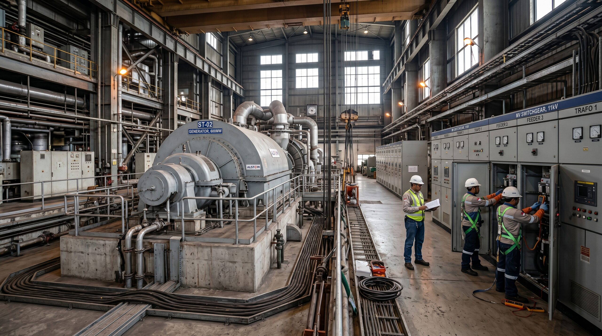 Commissioning generator PLTU PLTGU power plant Indonesia - PT TEM