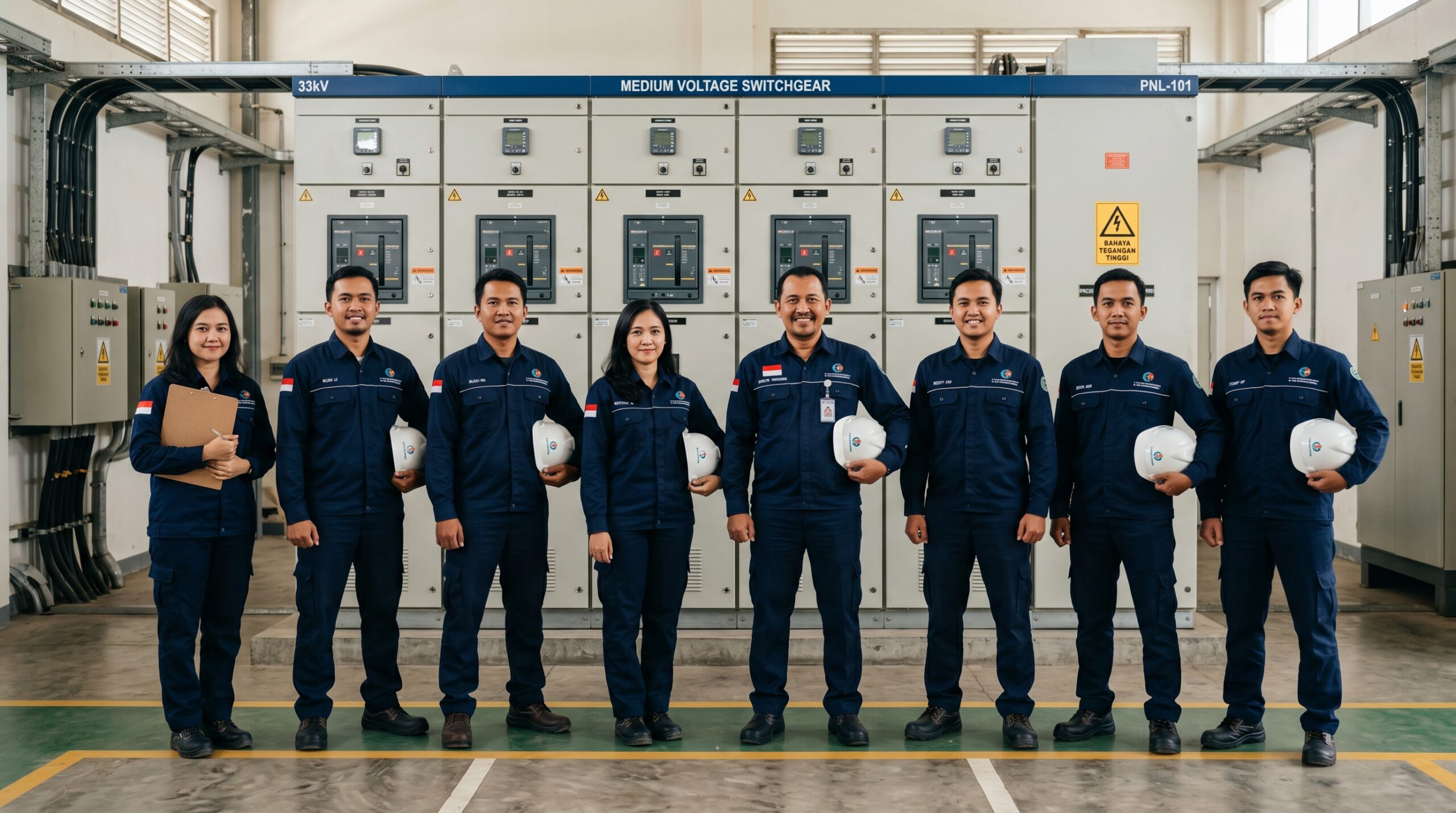 Tim PT TEM earth resistance test grounding lapangan industri